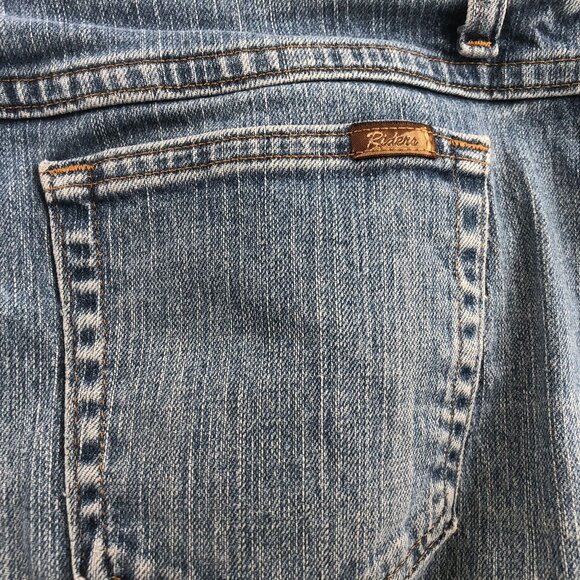 Riders By Lee Womens Capri Jeans 14P Blue Denim Croppped Casual Classic Mid Rise - Picture 11 of 13